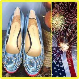 Gianni Bini Venus Heels Navy/White Heels 7.5M